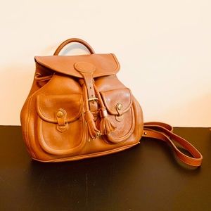 Vintage Dooney & Bourke Saddle Leather Backpack